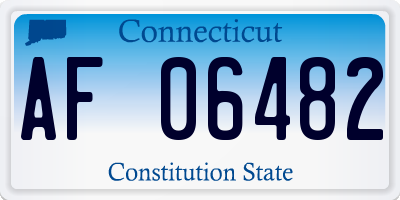 CT license plate AF06482