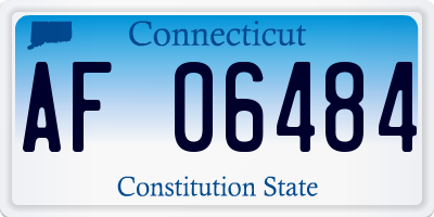 CT license plate AF06484