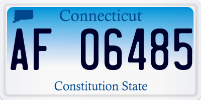 CT license plate AF06485