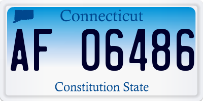 CT license plate AF06486