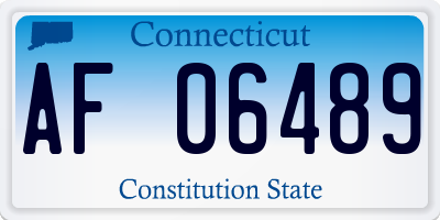 CT license plate AF06489