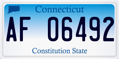 CT license plate AF06492