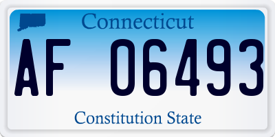 CT license plate AF06493