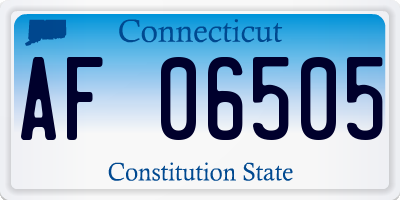 CT license plate AF06505