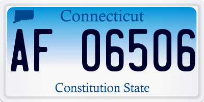 CT license plate AF06506