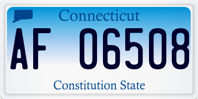 CT license plate AF06508