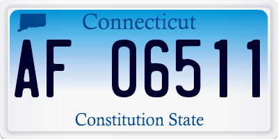 CT license plate AF06511