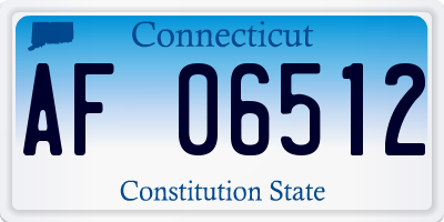 CT license plate AF06512