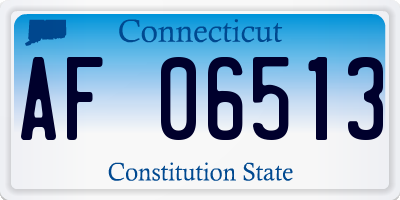 CT license plate AF06513
