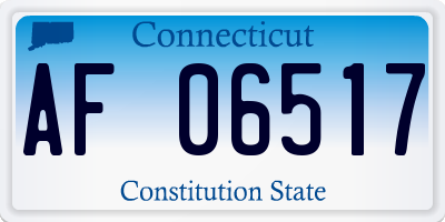 CT license plate AF06517