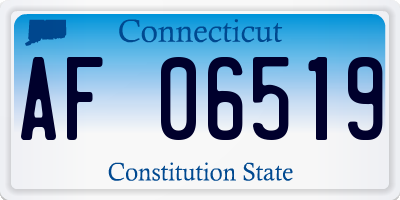 CT license plate AF06519