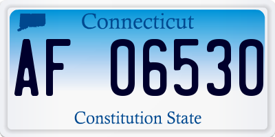 CT license plate AF06530