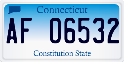 CT license plate AF06532