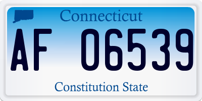 CT license plate AF06539
