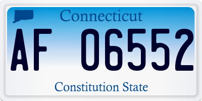 CT license plate AF06552