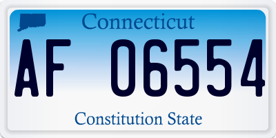 CT license plate AF06554