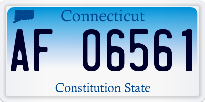 CT license plate AF06561