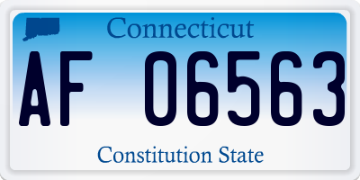 CT license plate AF06563