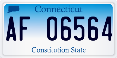 CT license plate AF06564