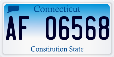 CT license plate AF06568