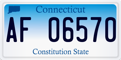 CT license plate AF06570