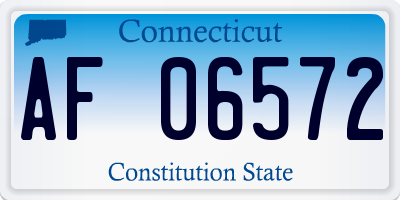 CT license plate AF06572