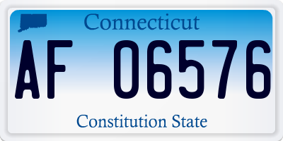 CT license plate AF06576