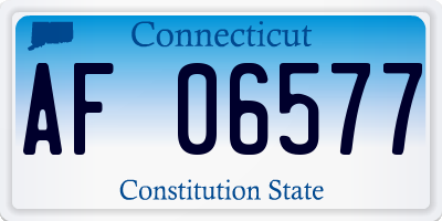 CT license plate AF06577