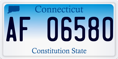 CT license plate AF06580
