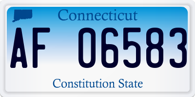 CT license plate AF06583