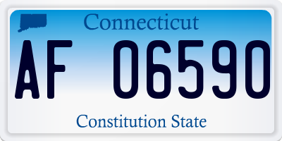 CT license plate AF06590