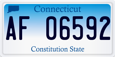 CT license plate AF06592