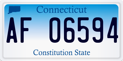 CT license plate AF06594