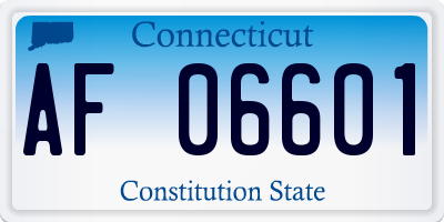 CT license plate AF06601