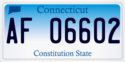 CT license plate AF06602