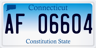 CT license plate AF06604