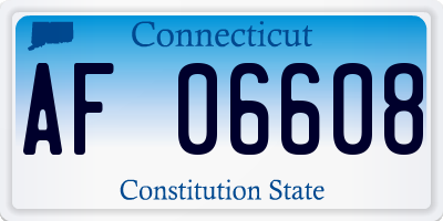 CT license plate AF06608