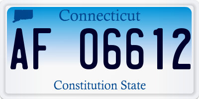 CT license plate AF06612