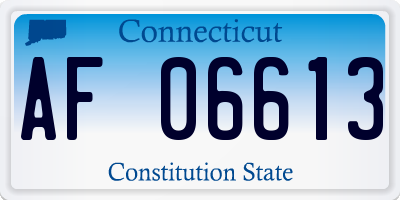 CT license plate AF06613