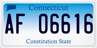 CT license plate AF06616