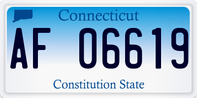 CT license plate AF06619