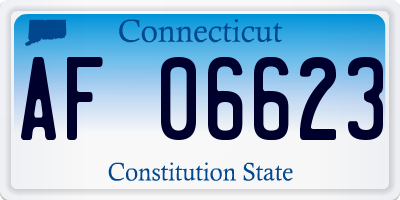 CT license plate AF06623