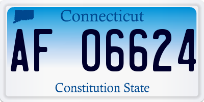 CT license plate AF06624