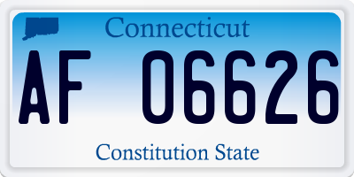 CT license plate AF06626