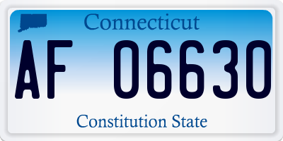CT license plate AF06630