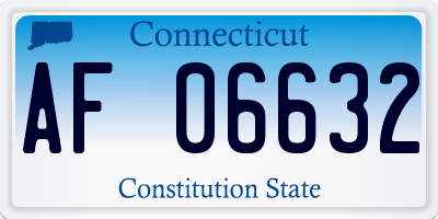 CT license plate AF06632