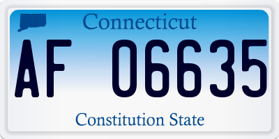 CT license plate AF06635