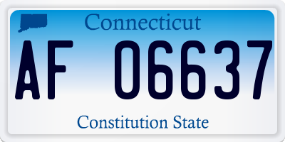 CT license plate AF06637