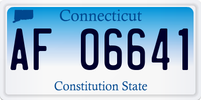 CT license plate AF06641