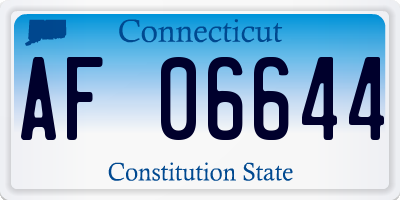 CT license plate AF06644